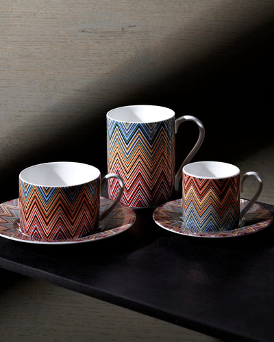 Missoni Home Mug Cup ZIG ZAG in Luxury Box Jarris 156 diam. 3", H 3.9", cap. 12.5 oz