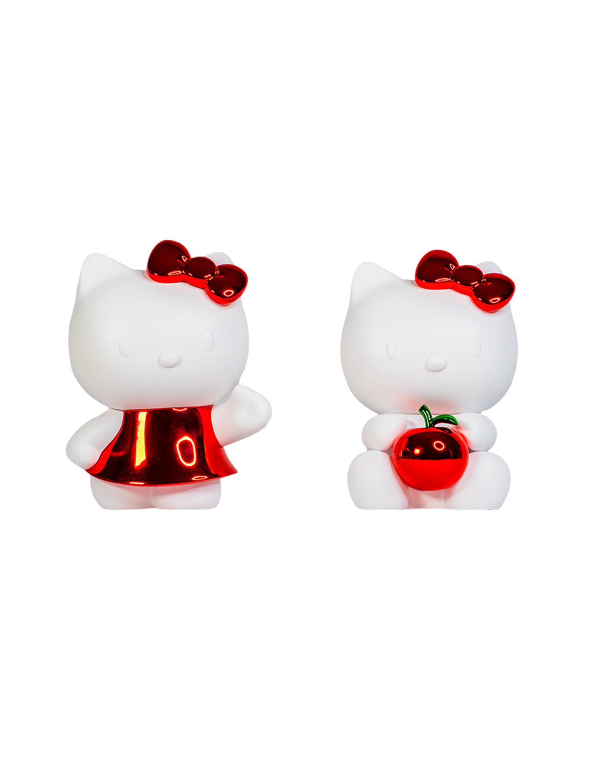 Set of Hello Kitty Apple & Dress - LD Studio - White & Chromed Red - 4  in