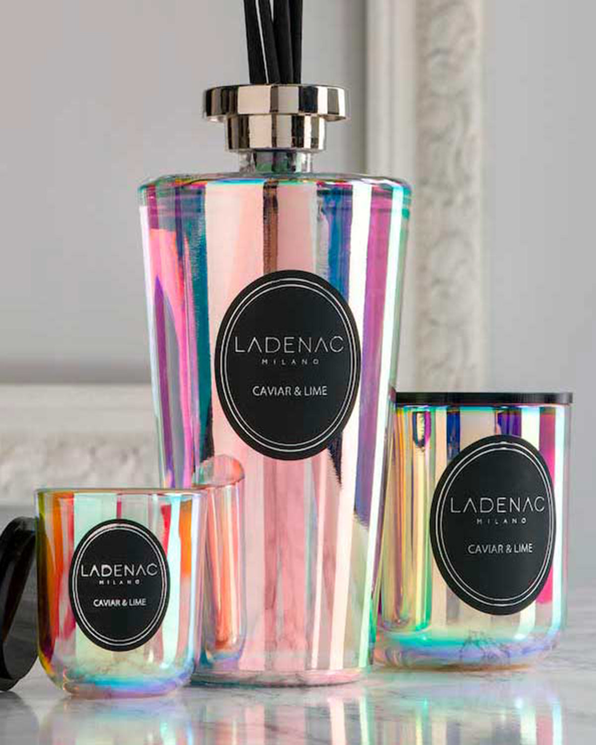 Reed Diffuser URBAN SENSES 200ml Holographic Caviar Lime 3.74 x 5.91 x 8.86 in