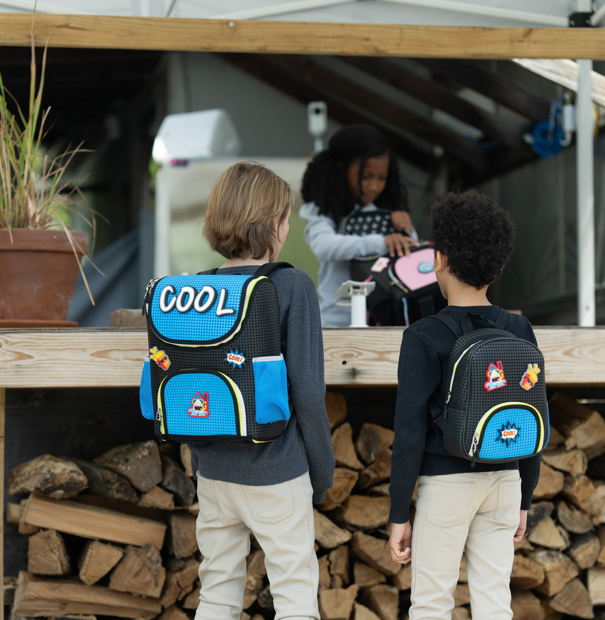 Light Plus Nine Student Backpack Electric Blue with Nimix Cool Set
