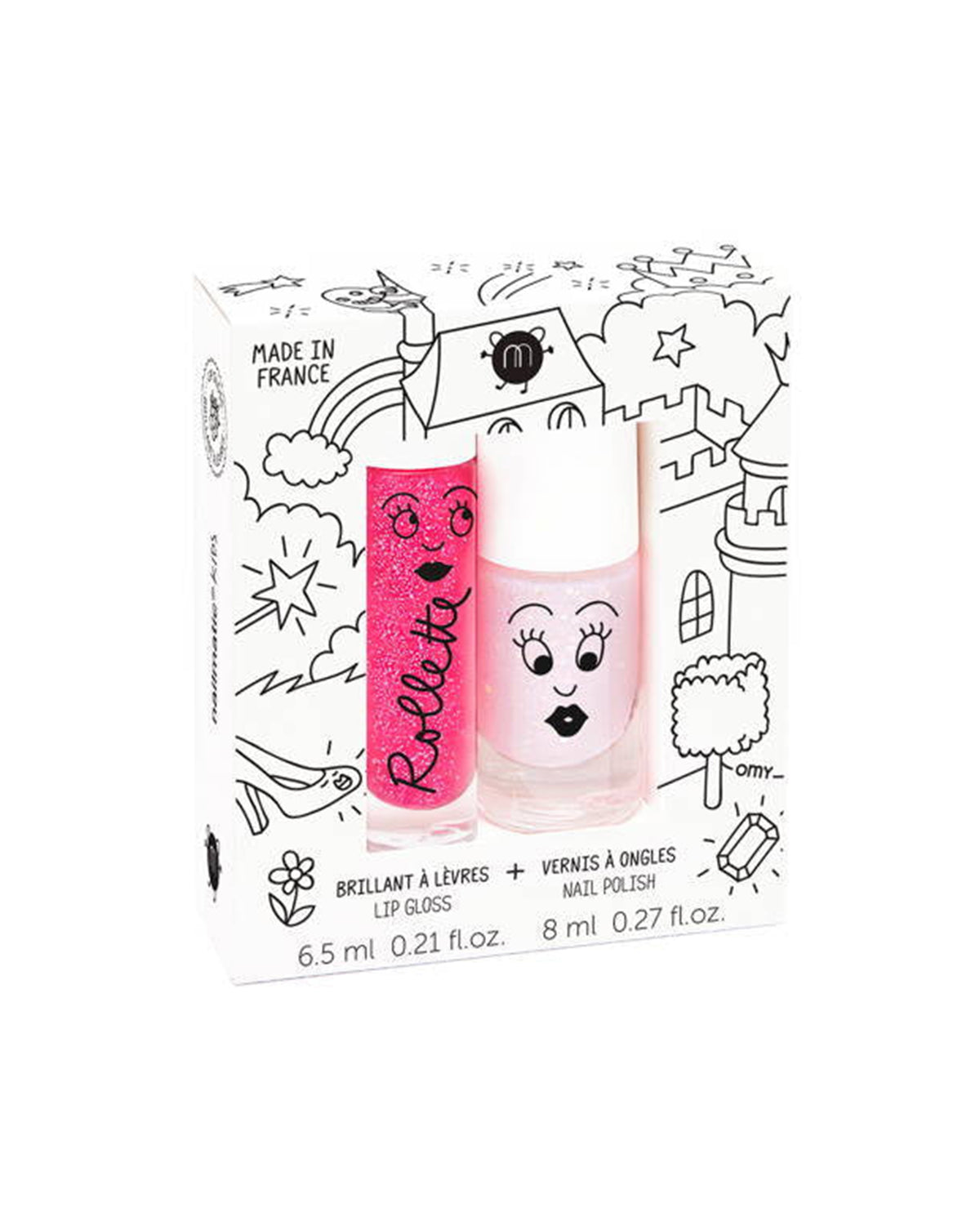 Nailmatic Nailpolish and Lip Gloss Set for Kids FAIRYTALES