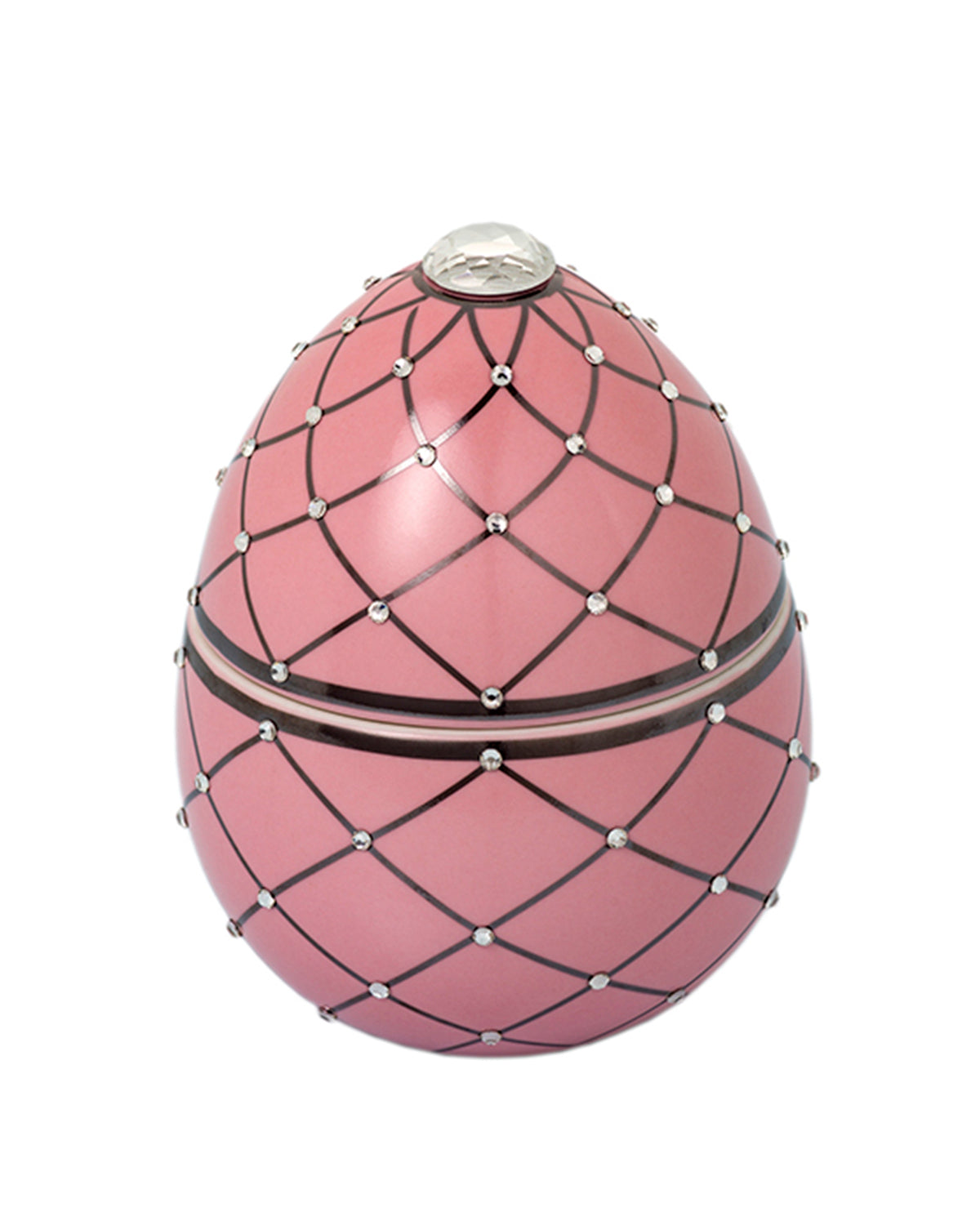 Candle in Ceramic BOIS DE ROUSSIE ROSE SILVER STRIPES 200gr