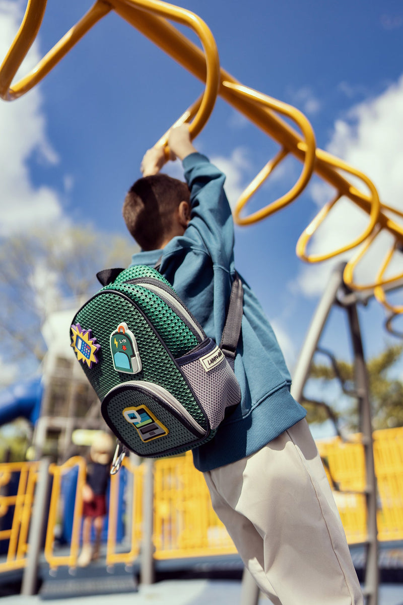 Little Starter Backpack Multi Green with Nimix Cosmos Set