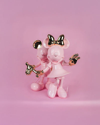 Minnie Welcome LD Studio Pastel Pink & Gold Pink 12"