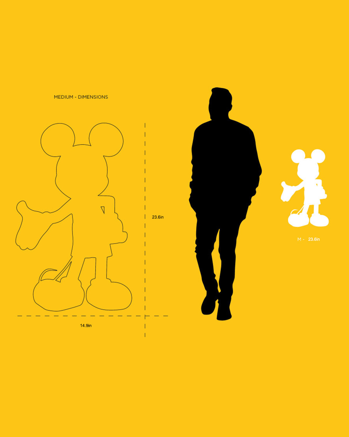 Mickey Mouse ONE MINUTE White & Blue Limited Edition 24in