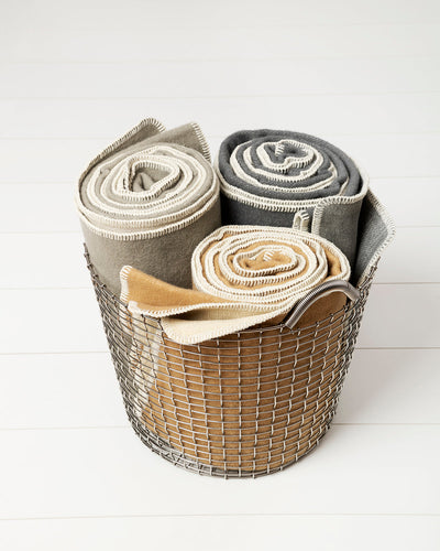 Blanket YLVA Dark Linen/Linen