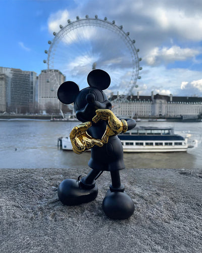 Mickey Mouse WITH LOVE Black & Gold 12"