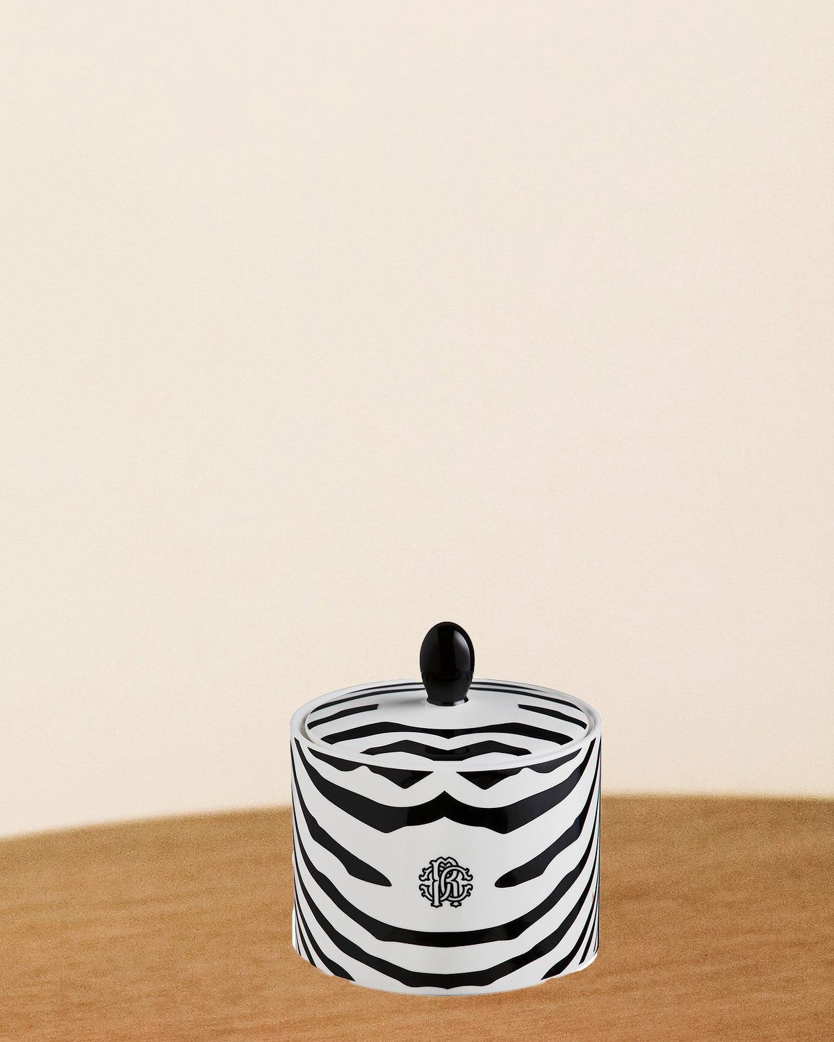 Sugar Pot ZEBRAGE   diam. 2.5", H 3.3"