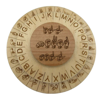 Sign Language Cipher Wheel - ASL Decoder Disk Escape Room Prop