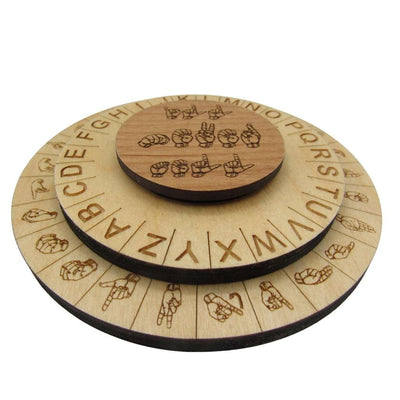 Sign Language Cipher Wheel - ASL Decoder Disk Escape Room Prop