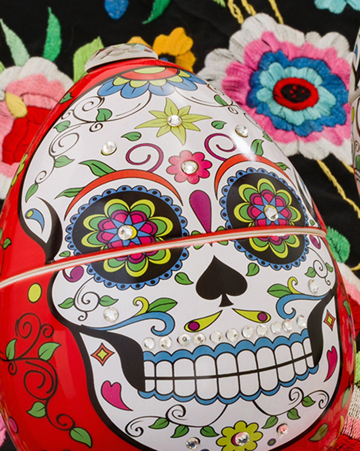 Candle in Ceramic SKULL 220gr Red 4.72 diam. x 7.28 in