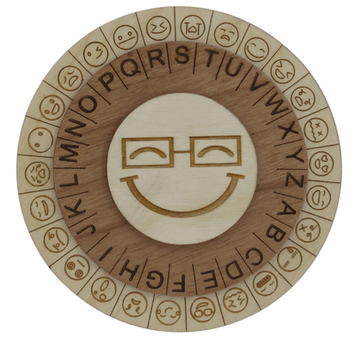 Smiley Face Cipher Wheel - Escape Room Prop and Decoder Disk