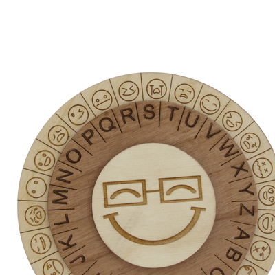Smiley Face Cipher Wheel - Escape Room Prop and Decoder Disk