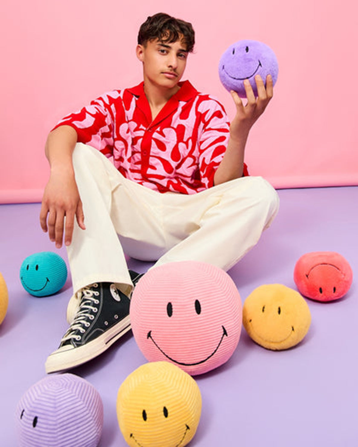 Plush Smiley ECO Fuzzy Bright Yellow 9