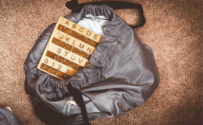 Tactile Braille Alphabet and Number Board with Raised Dots