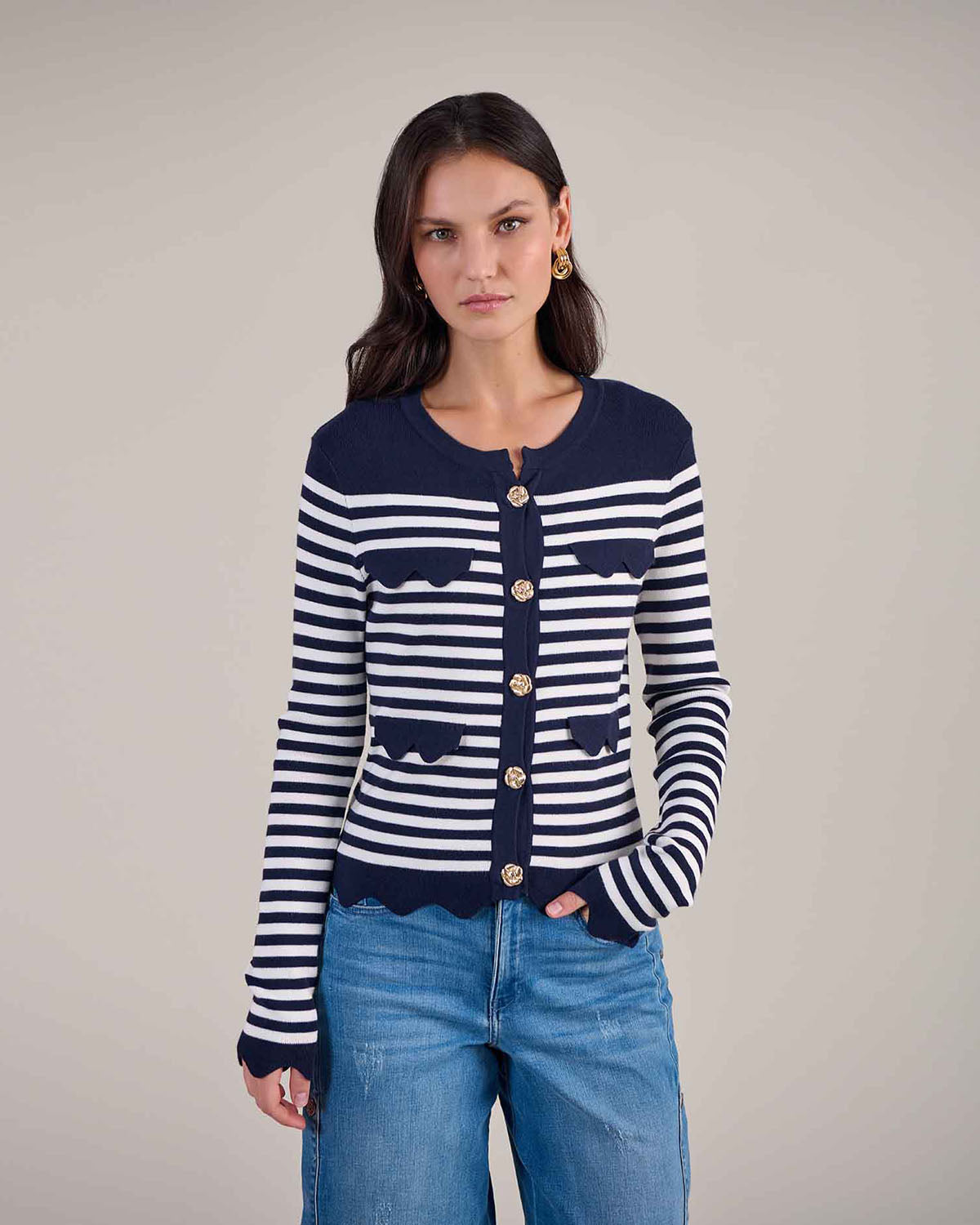 Women's Cardigan VIKI Dark Navy Size XL