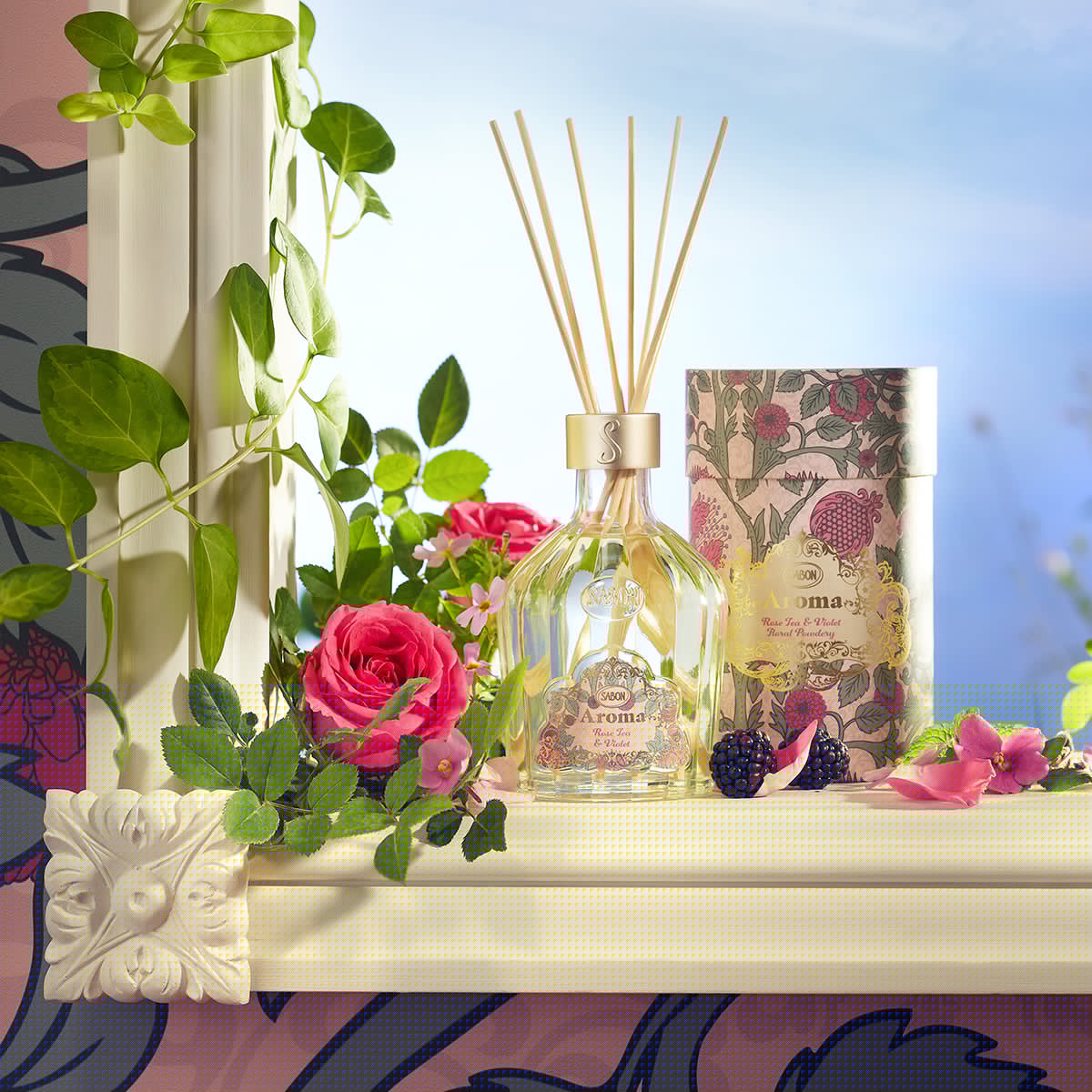 Aroma Reed Diffuser Rose Tea & Violet 8.3oz (245mL)