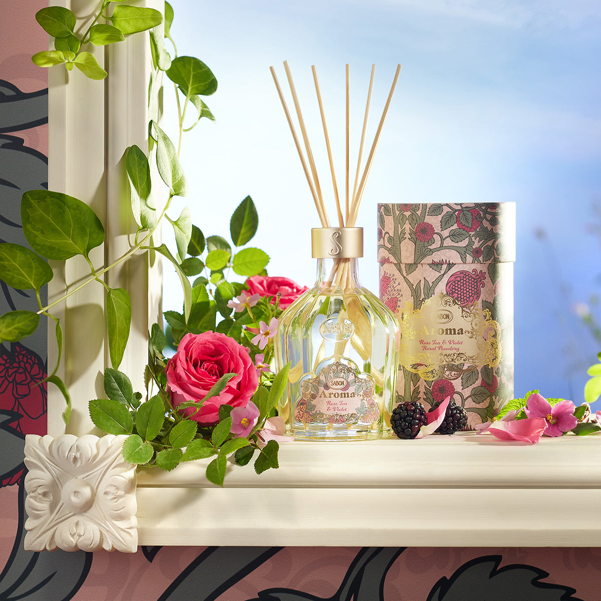 Aroma Reed Diffuser Rose Tea & Violet 8.3oz (245mL)