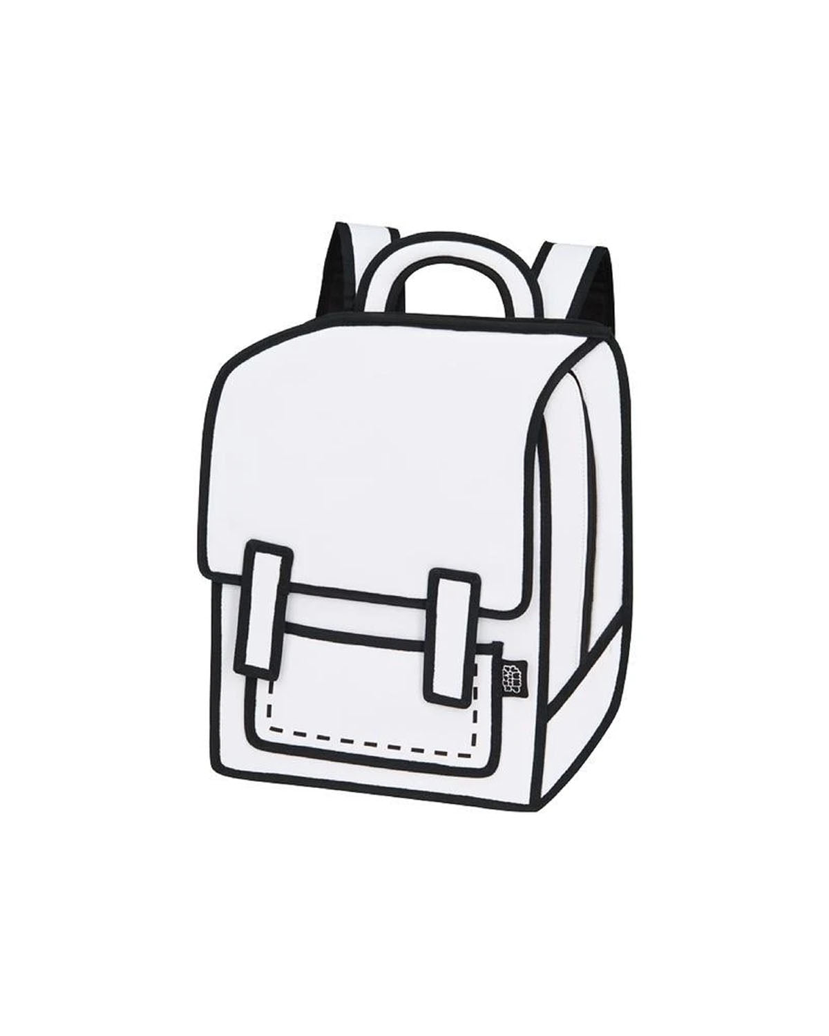 Jump From Paper 2D Backpack SPACEMAN GRAFFITI White