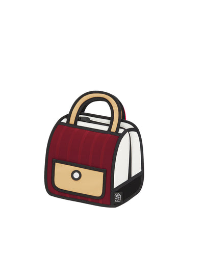 Jump From Paper 2D Handbag OUTER STRIPE Red