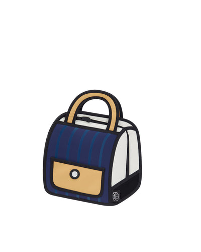Jump From Paper 2D Handbag OUTER STRIPE Blue