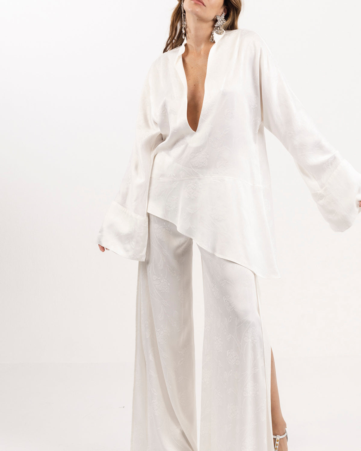 niLuu Women's Flared Pants HERA MAGNOLIA Size L