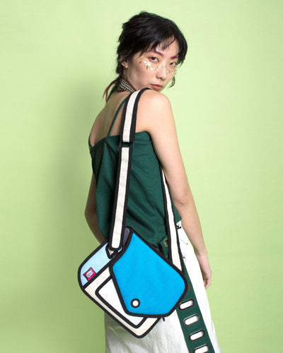 Jump From Paper 2D Shoulder Bag GIGGLE COLOR ME IN Airy Blue Image 2