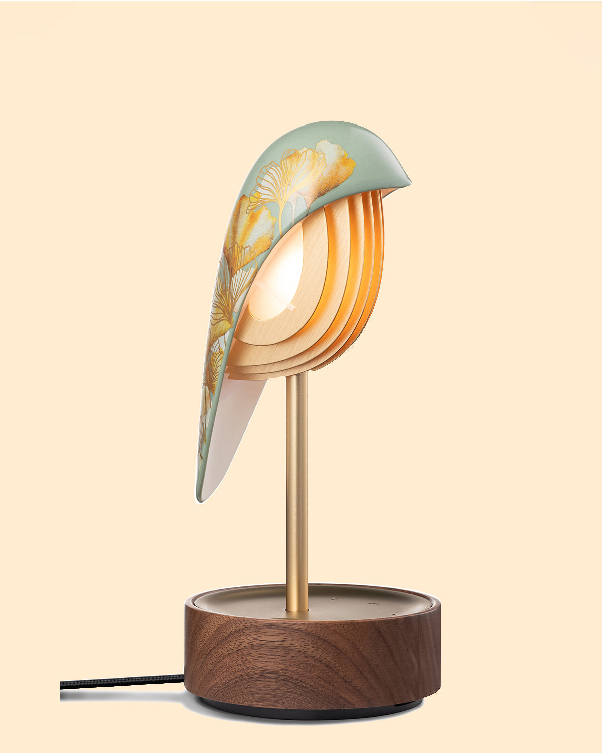 DAQICONCEPT Alarm Clock + Light CHIRP GOLDEN GINKGO