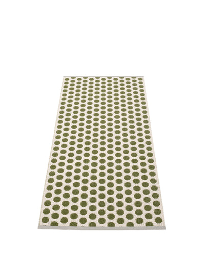 Pappelina Rug NOA Dark Olive/Vanilla/W Grey stripe 2.25 x 5 ft  image 1