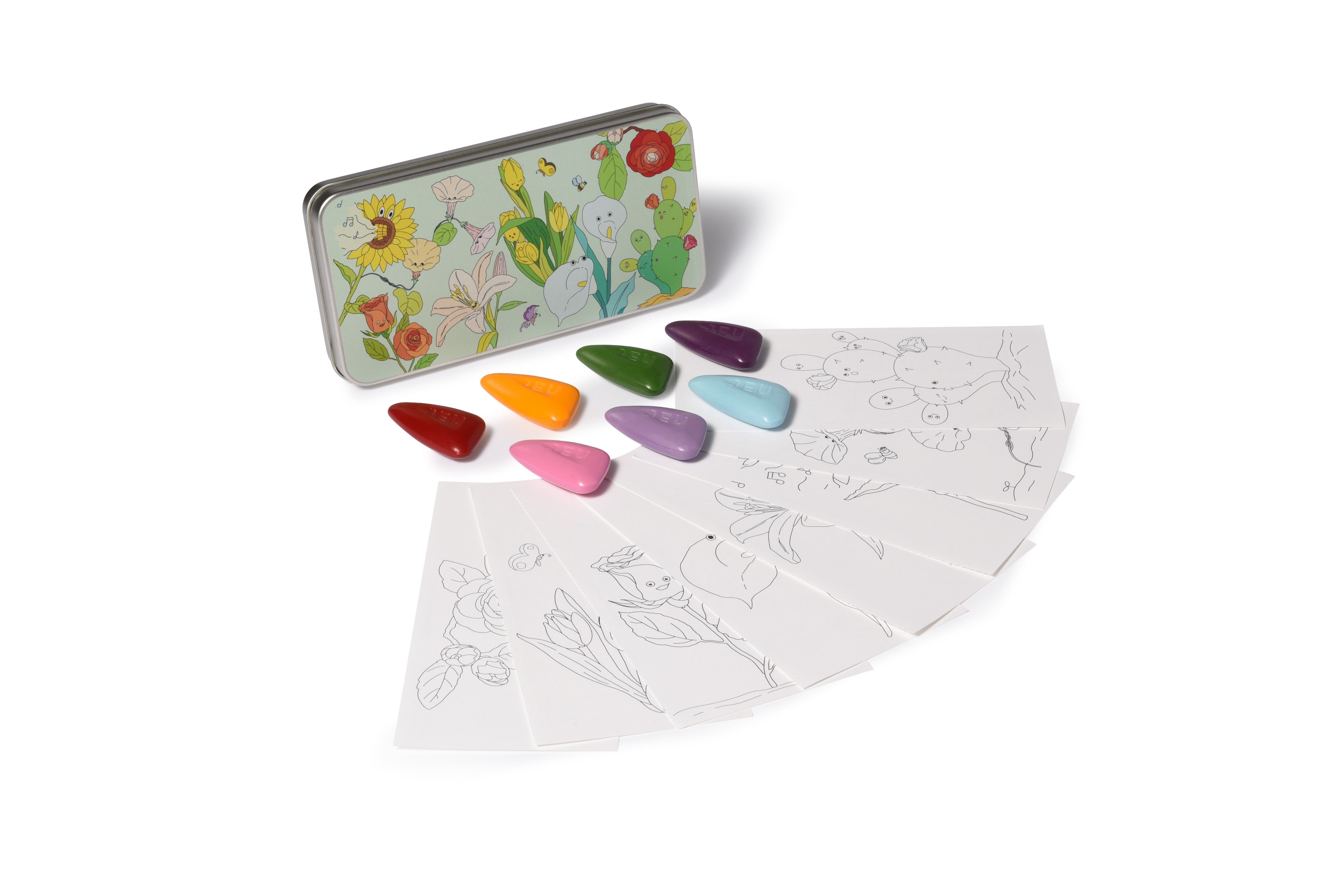 COLOR JEU Coloring Kit - 3 units in set - FLORA  Large