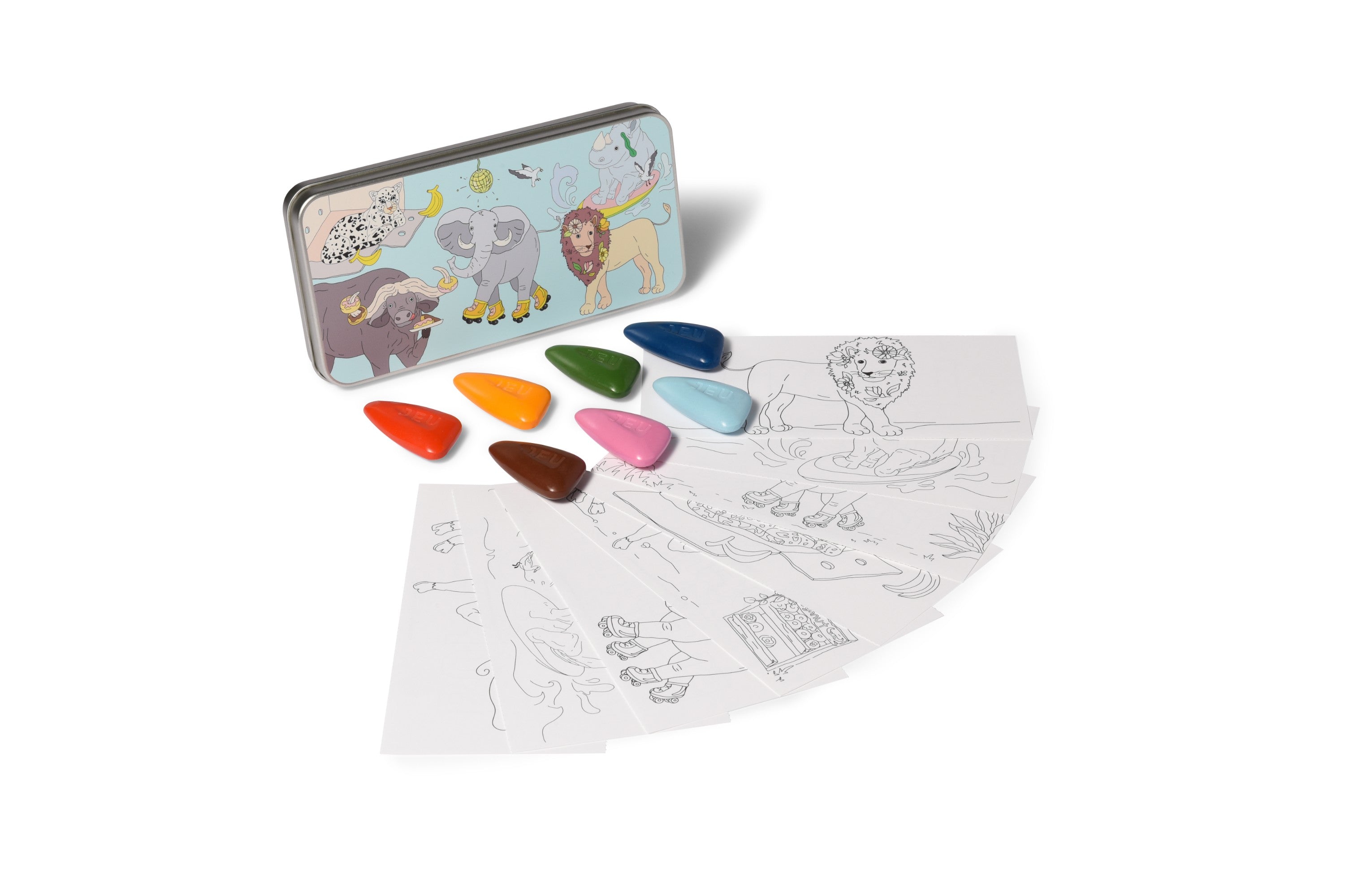 COLOR JEU Coloring Kit - 5 units in set - SAFARI BIG FIVE  Small