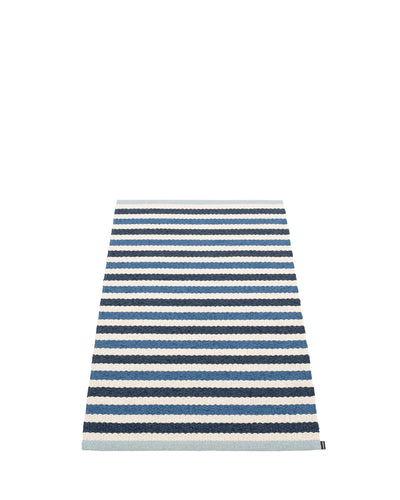 Pappelina Rug TEO Denim/Dark Blue/Vanilla 2.25 x 4 ft