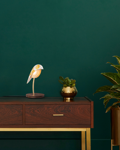 Daqi Desk Lamp BIRD Yellow Ginkgo