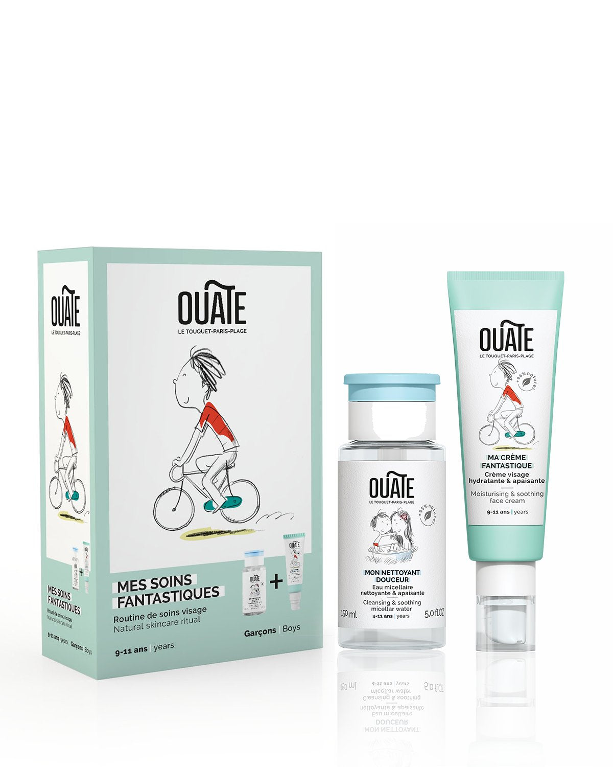 OUATE - Coffret beauté 9 ans et + - Eau nettoyante et crème visage