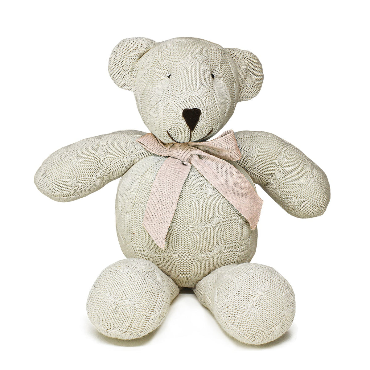 Rian Tricot Plush CABLE KNIT TEDDY BEAR Classic