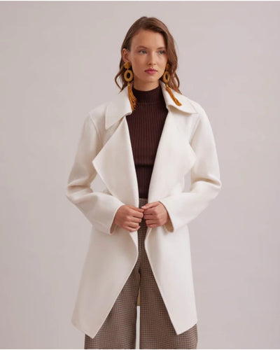 Women's Coat DELACROIX  Moon White Size LARGE