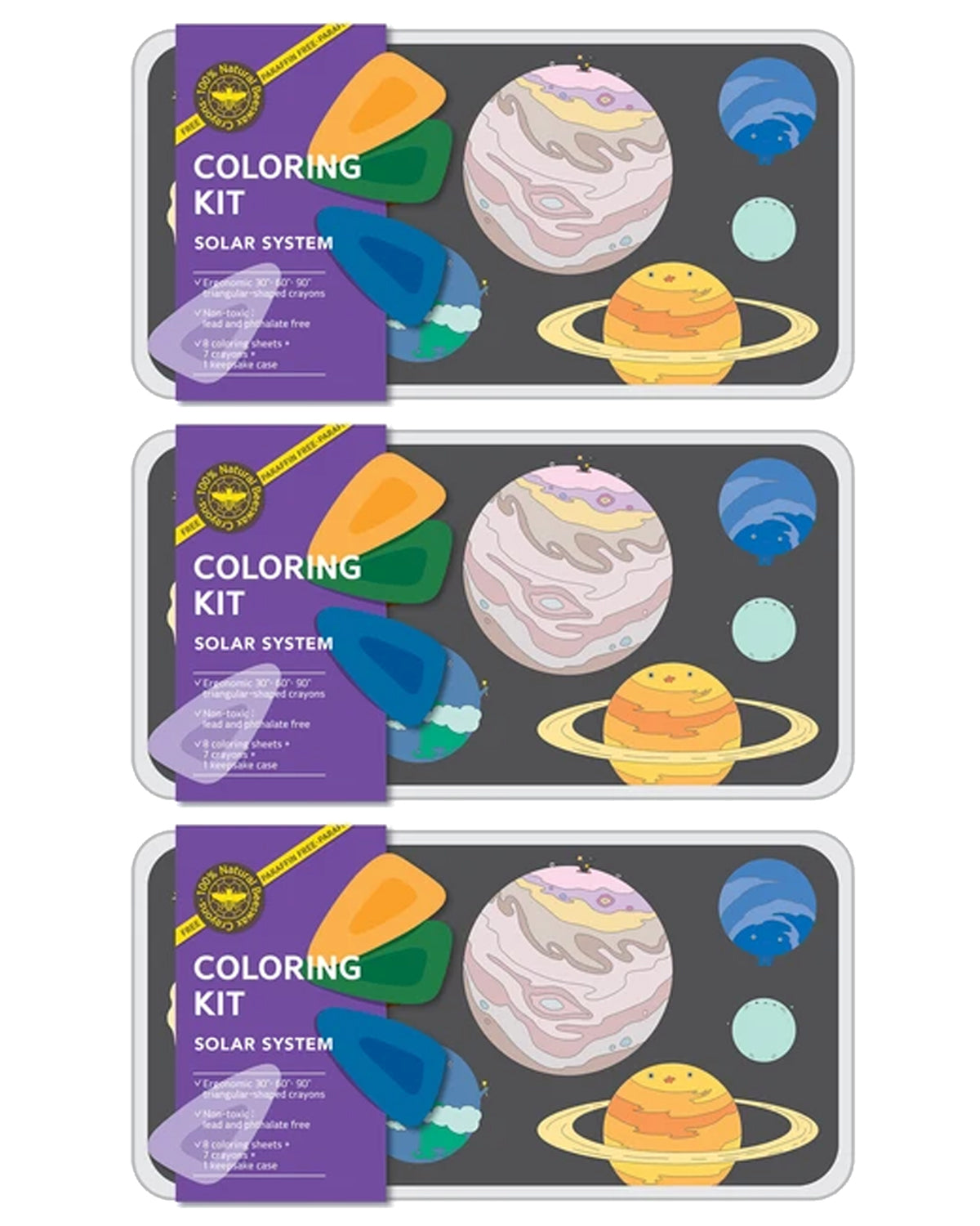 COLOR JEU Coloring Kit - 3 units in set - SOLAR SYSTEM Large