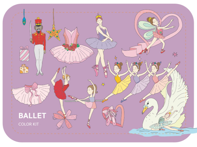 Coloring Kit - 5 units in set - BALLERINA  Small