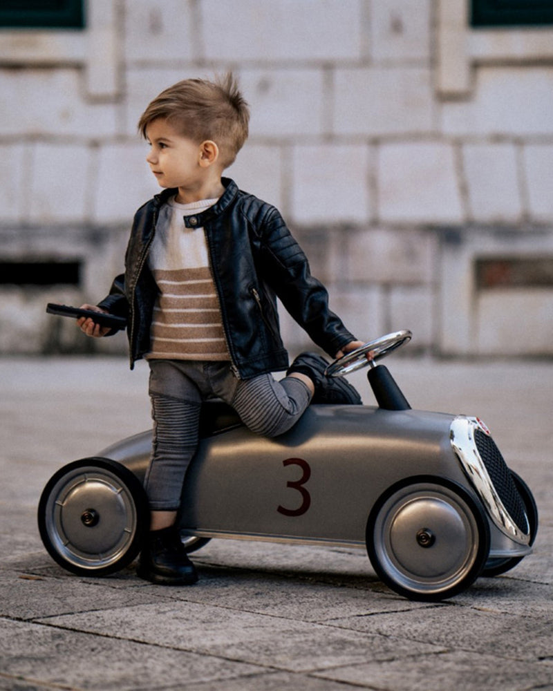 Baghera Ride-On RIDER Silver Grey with FREE Trailer
