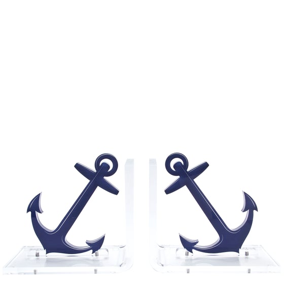 Bookends Blue ANCHOR 7.5 inches height