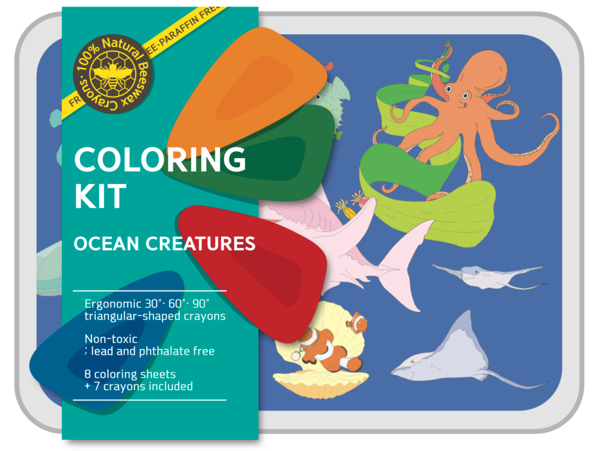 COLOR JEU Coloring Kit - 5 units in set - OCEAN CREATURE Small