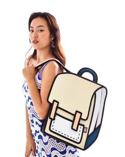 Jump From Paper 2D Backpack SPACEMAN TRIP POP Between the Stars Beige Image 2
