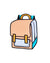 Jump From Paper 2D Backpack SPACEMAN TRIP POP Cantaloupe