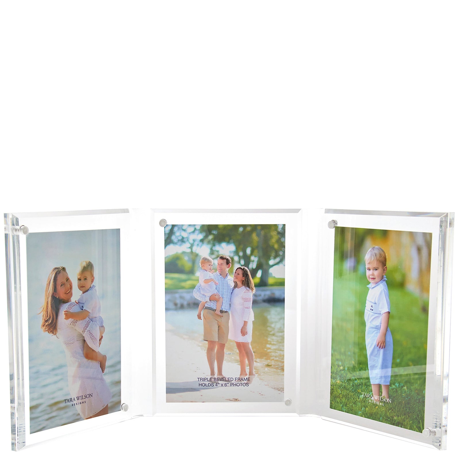 Tara Wilson Designs Frame TRIPLE BEVELED Large for Photo Size 4" x 6" or 5" x 7"