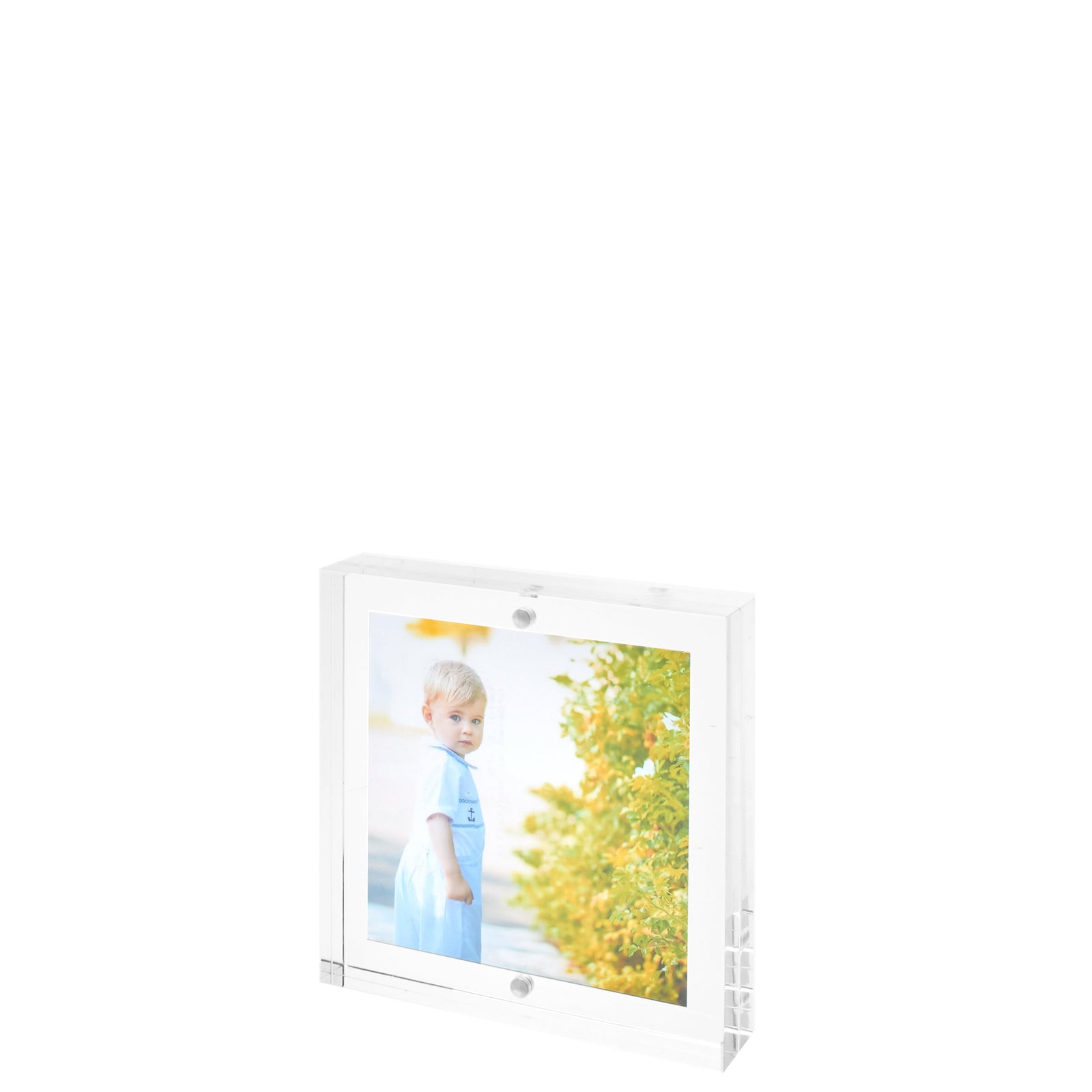 Tara Wilson Designs Frame THICK BLOCK DOUBLE SIDED 5" x 5" for Photo Size 5" x 5" or 4" x 4"