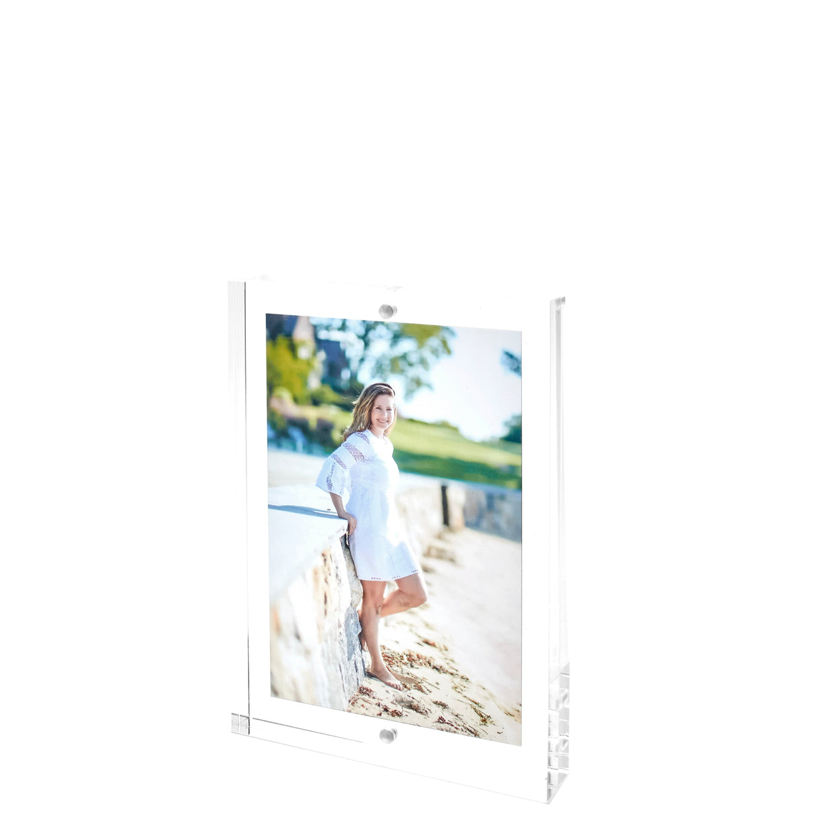 Tara Wilson Designs Frame THICK BLOCK DOUBLE SIDED 5" x 7" for Photo Size 5" x 7" or 4" x 6"