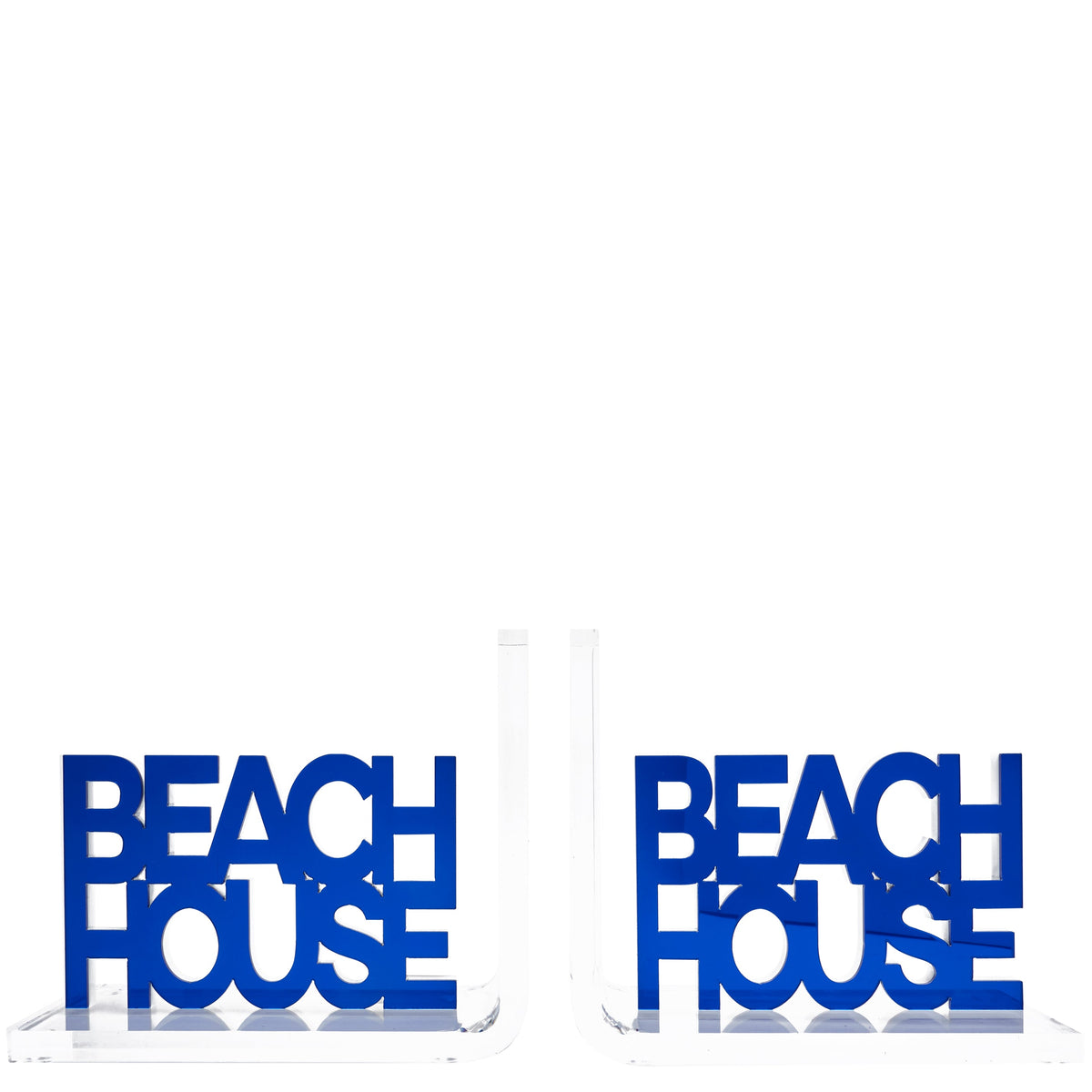 Tara Wilson Designs Bookends Mirror Blue BEACH HOUSE 7.5" h