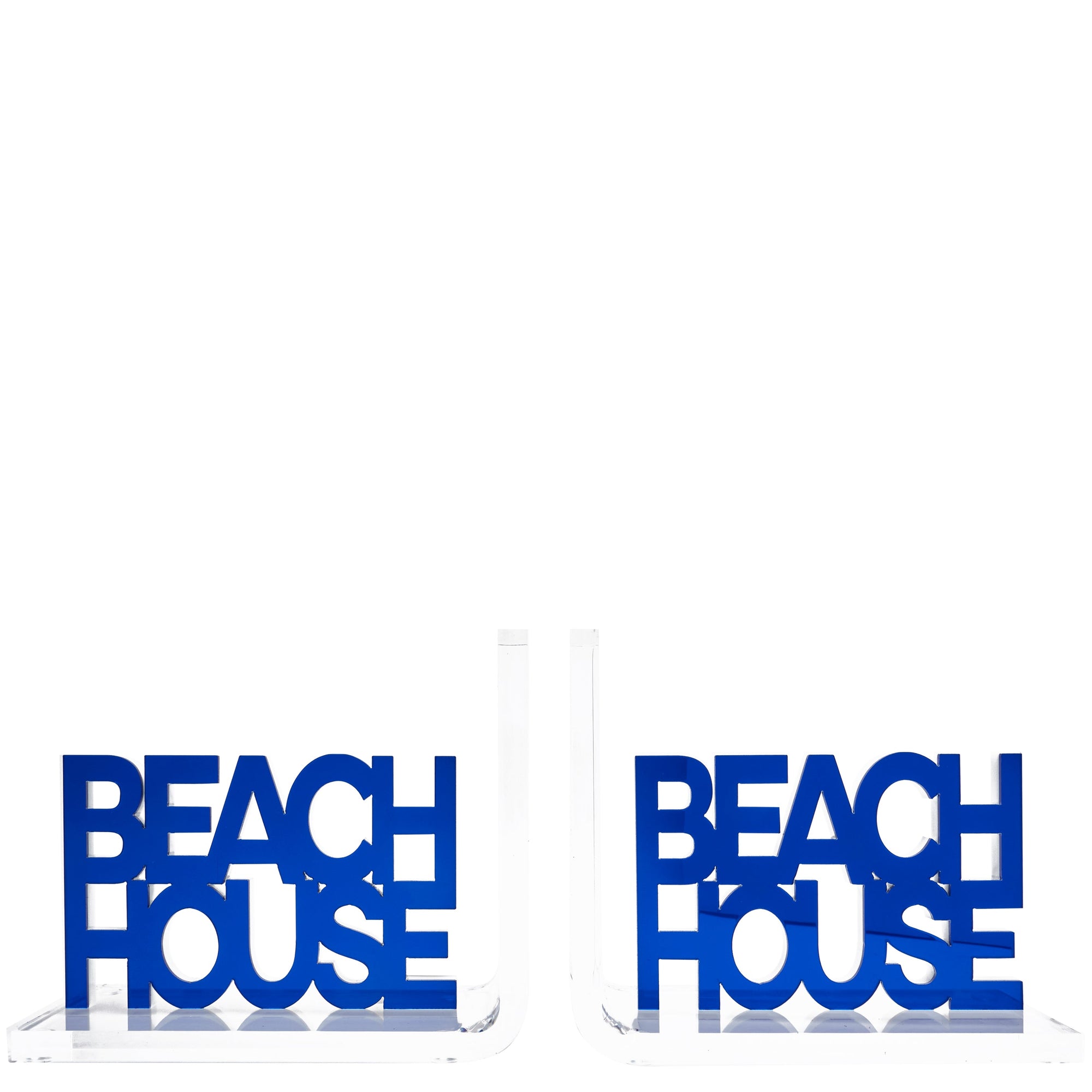 Bookends Mirror Blue BEACH HOUSE 7.5 inches height 
