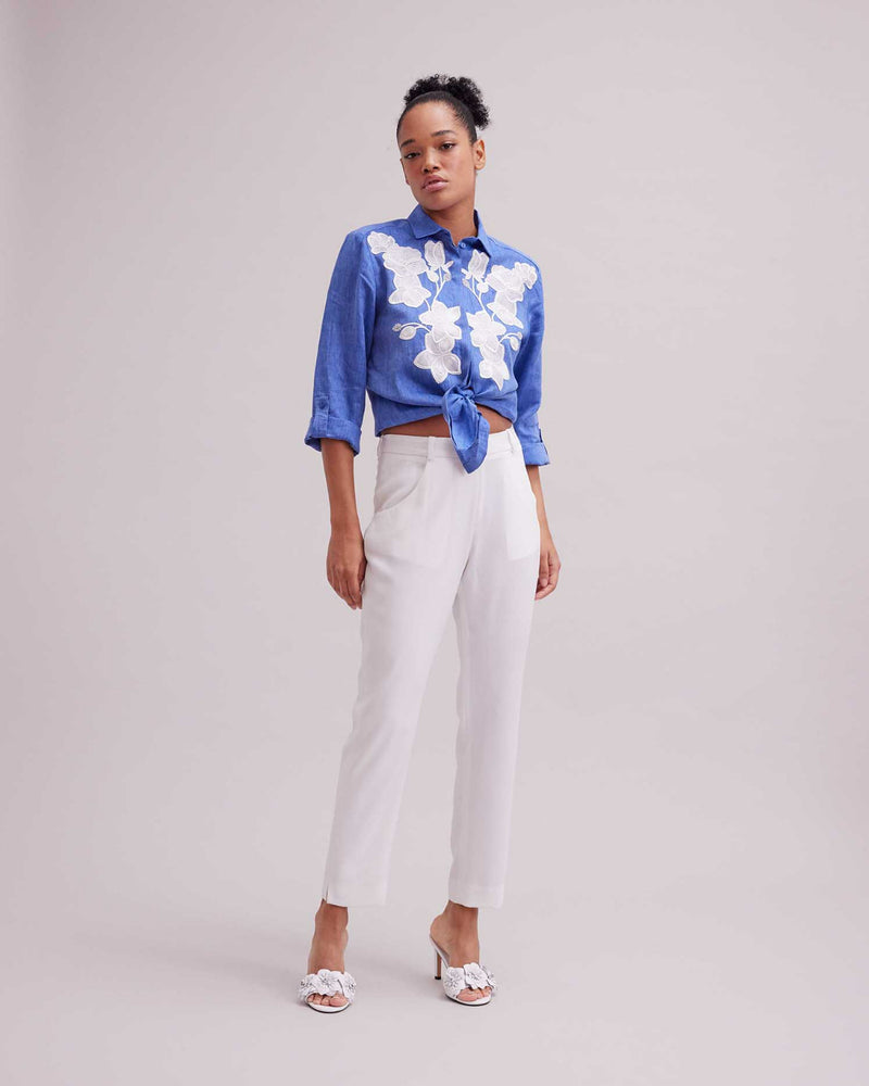 Women's Shirt CITRON Denim Blue SIZE 40