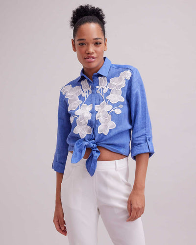 Women's Shirt CITRON Denim Blue SIZE 36